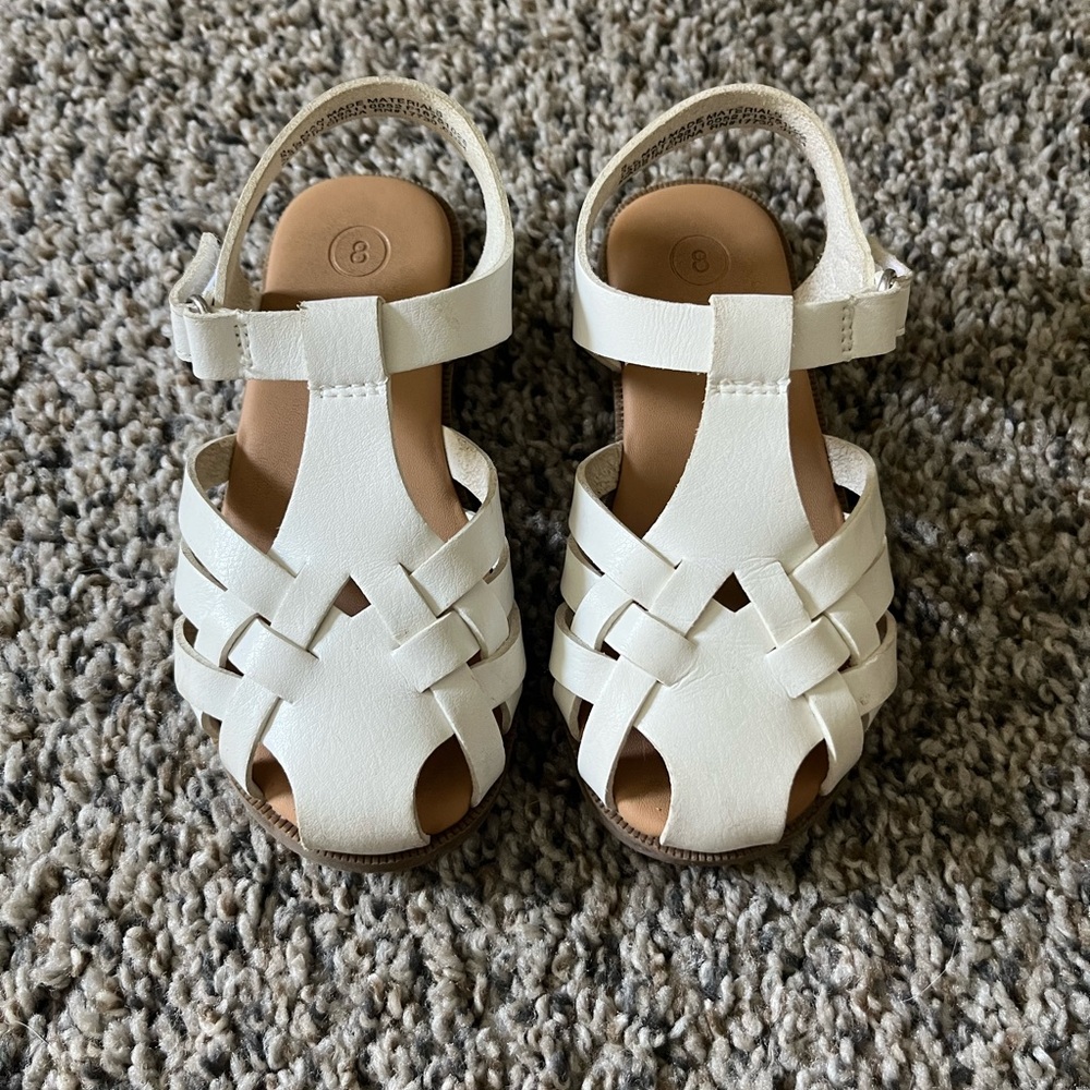 Cat & Jack White Sandals Durable Flip Flops
